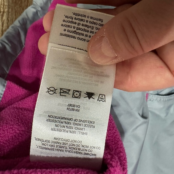 Columbia FuchsiaGrey Colorblock Center Ridge Fleece Lined Jacket - Picture 7 of 8